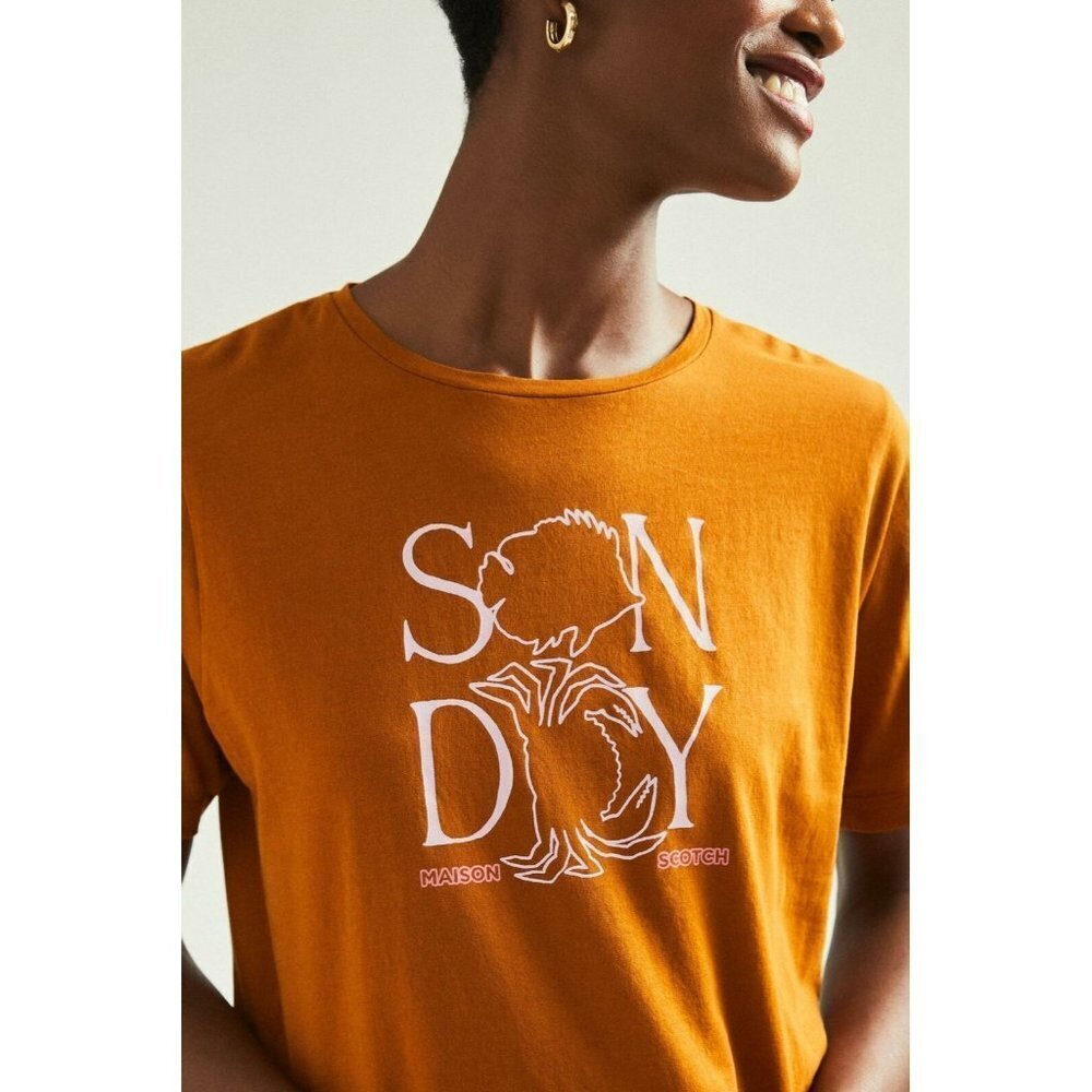 Scotch & Soda Sunday Graphic Tee Women T-shirt Size M